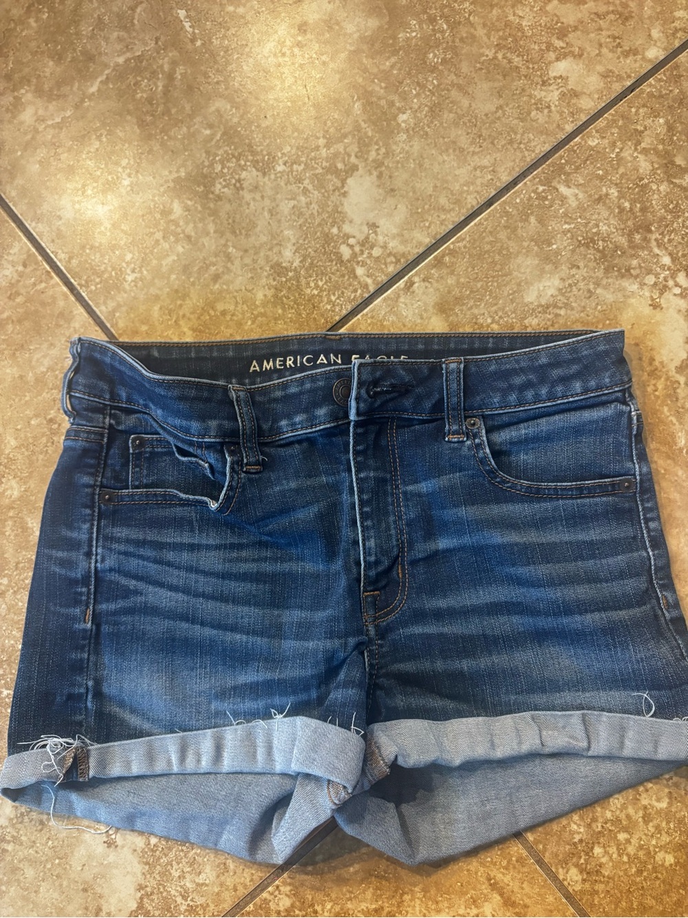 American Eagle Outfitters Dark Blue Denim Women’s Shorts